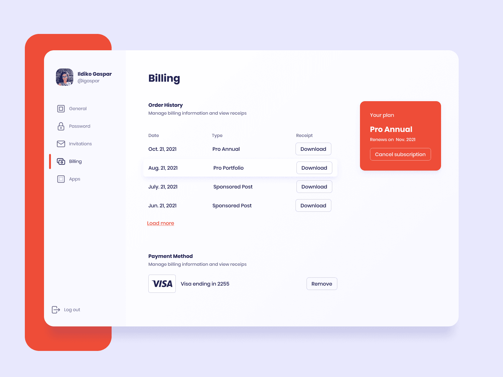 Billing Dashboard